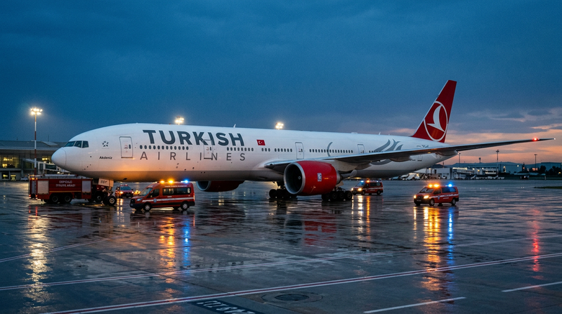 TURKISH AIRLINES BOEING 777-300ER STRIKES RADAR MAST WHILE TAXIING AT ANTALYA — FUSELAGE PIERCED, OXYGEN MASKS DEPLOY AND ALL 267 ON FLIGHT TK2430 EVACUATED