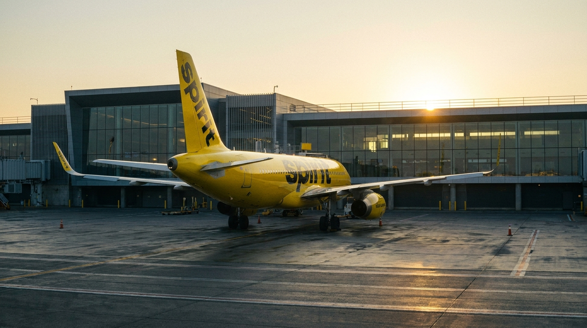 Spirit Airlines Airbus A320 at LaGuardia Airport