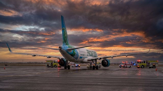 Frontier A321neo Strikes Person on Denver Runway Emergency Evacuation Via Slides