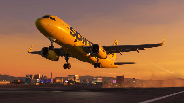 Spirit Airlines Bids Farewell To Las Vegas With Symbolic Wing Wave On Final Departure