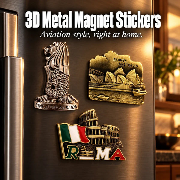 3D Metal Magnet Stickers