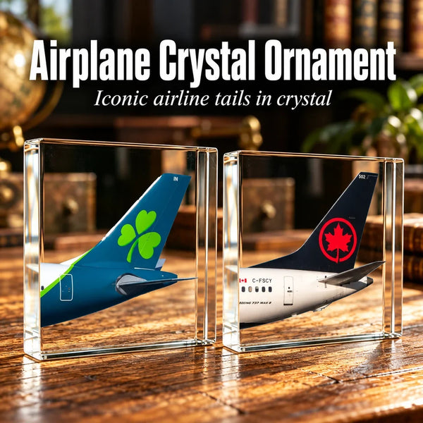 Airplane Crystal Ornament