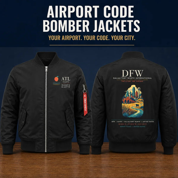 Airport Code Bomber Jackets