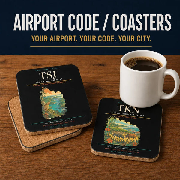 Airport Code Coasters