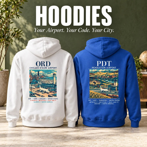 Airport Code Hoodies