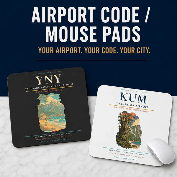 Airport Code Mouse Pads