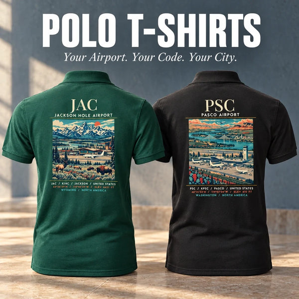 Airport Code Polo T-Shirts
