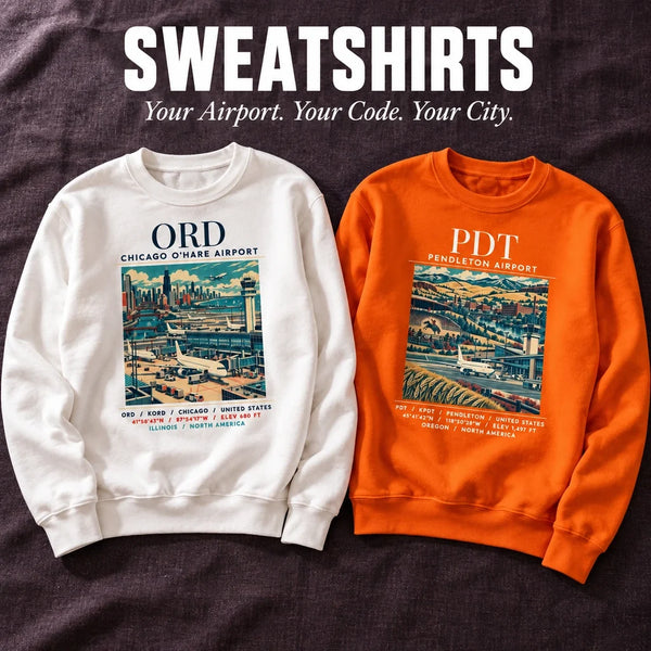 Airport Code Sweatshirts