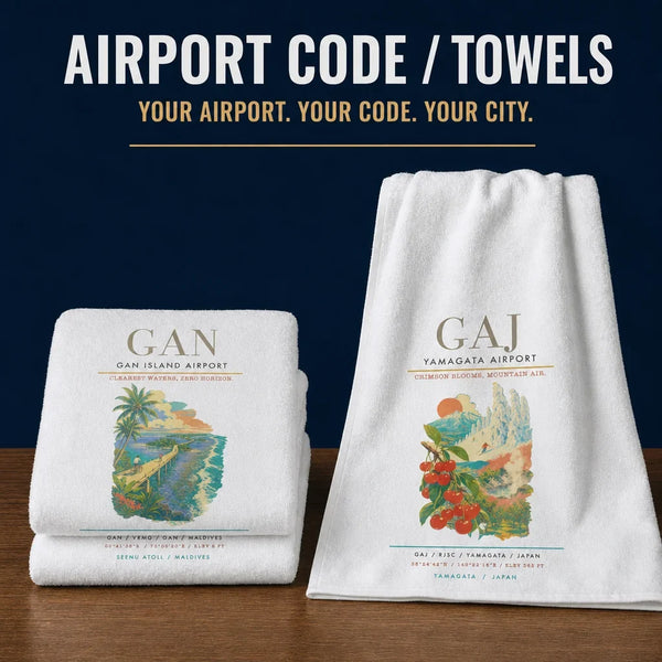Airport Code Towels