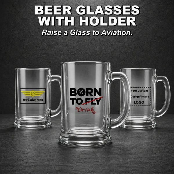 Beer Glasses with Holder