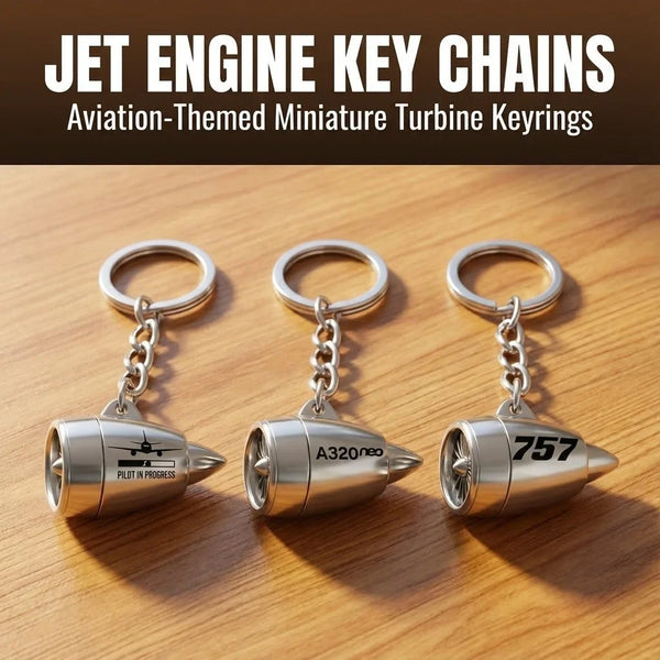 Designed Airplane Jet Engine Shaped Key Chain