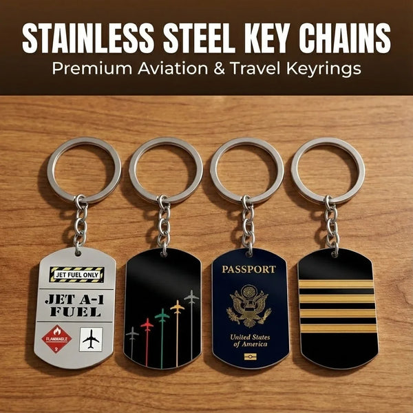 Designed Stainless Steel Key Chains (Double Side)