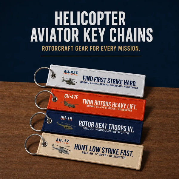 Helicopter Aviator Key Chains