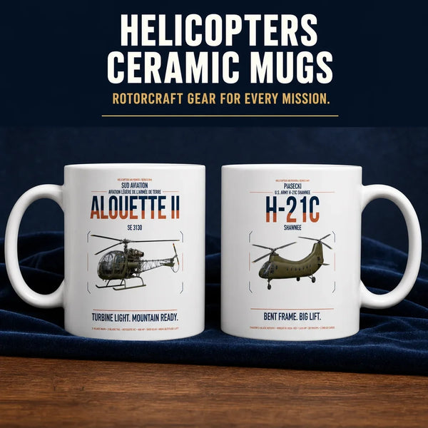 Helicopter Ceramic Mugs