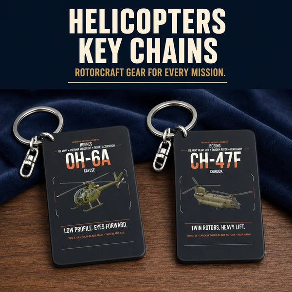 Helicopter Designed Key Chains