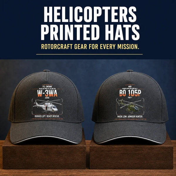 Helicopter Printed Hats