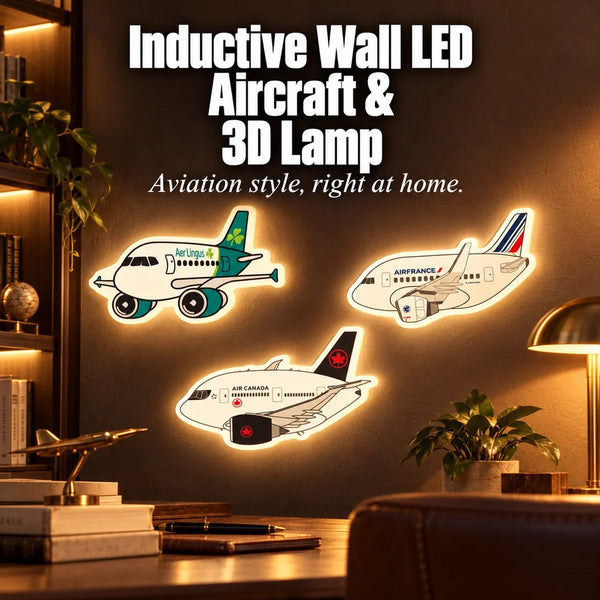 Lnductive Wall Led Aircraft & 3D Lamp