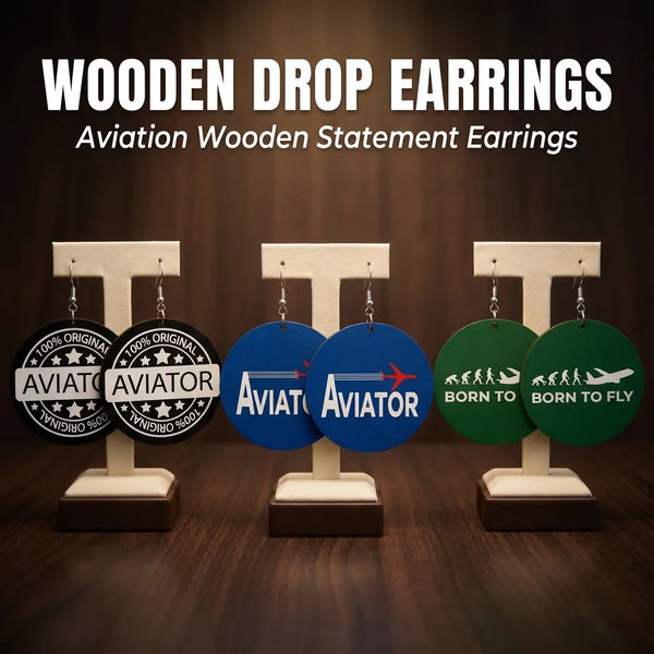 Wooden Drop Earrings