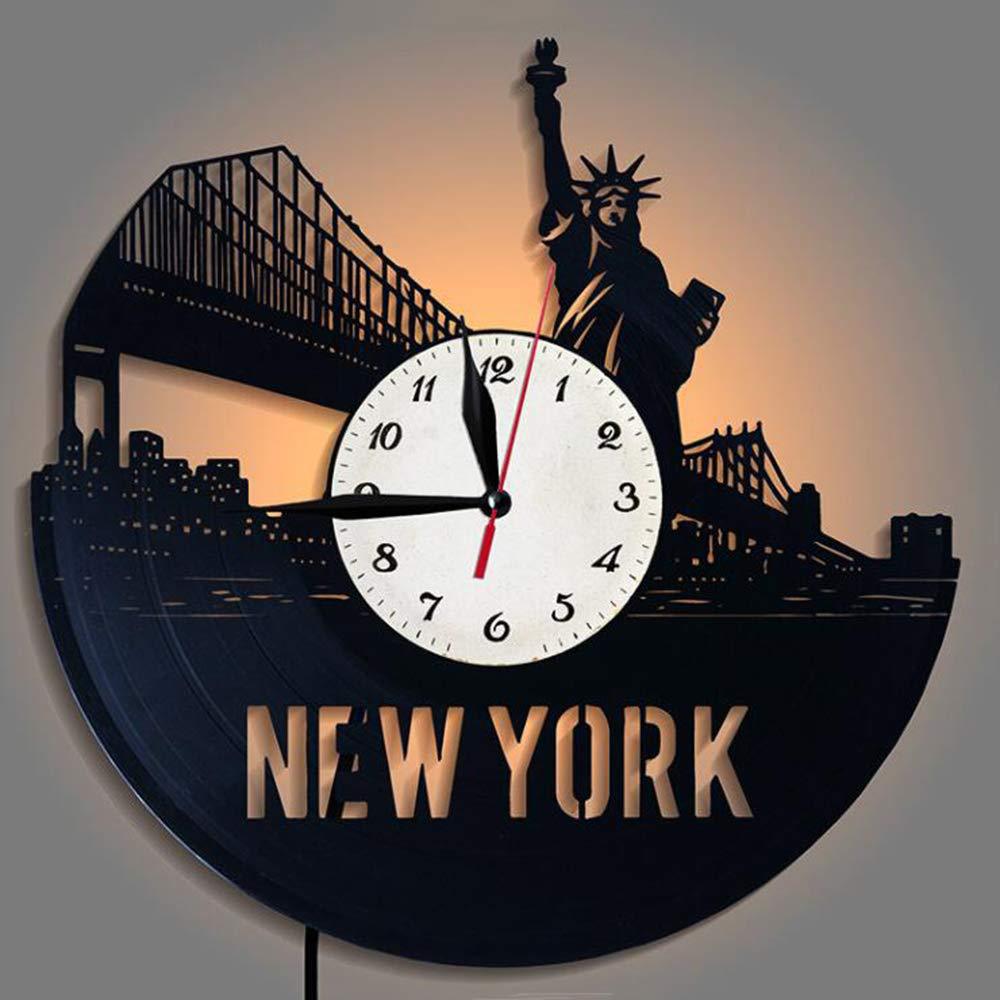 New York City Vinyl Record Designed Wall Clocks
