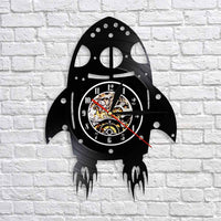 Thumbnail for Rocket Ship Vinyl Record Designed Wall Clocks