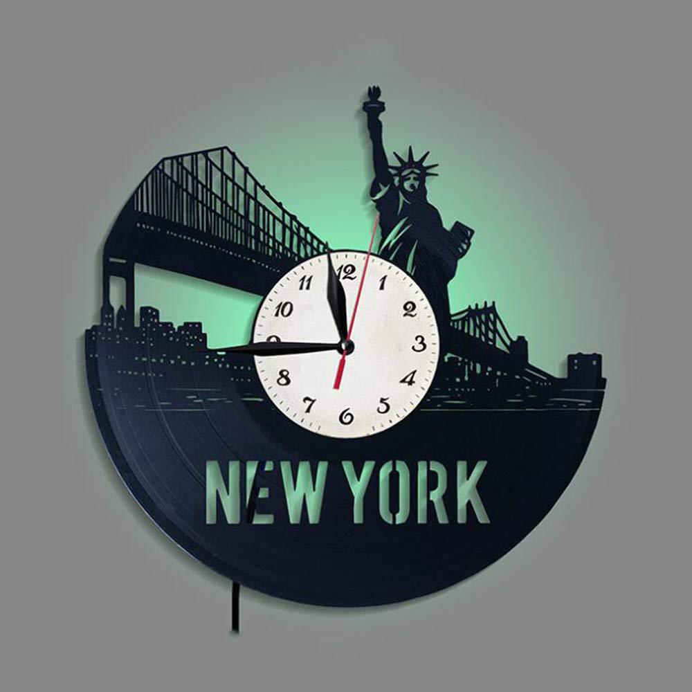 New York City Vinyl Record Designed Wall Clocks
