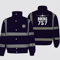Thumbnail for Boeing 757 & Plane Designed Reflective Winter Jackets