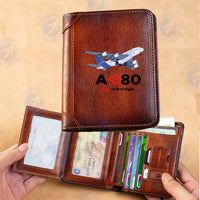 Thumbnail for Airbus A380 Love at first flight Designed Leather Wallets