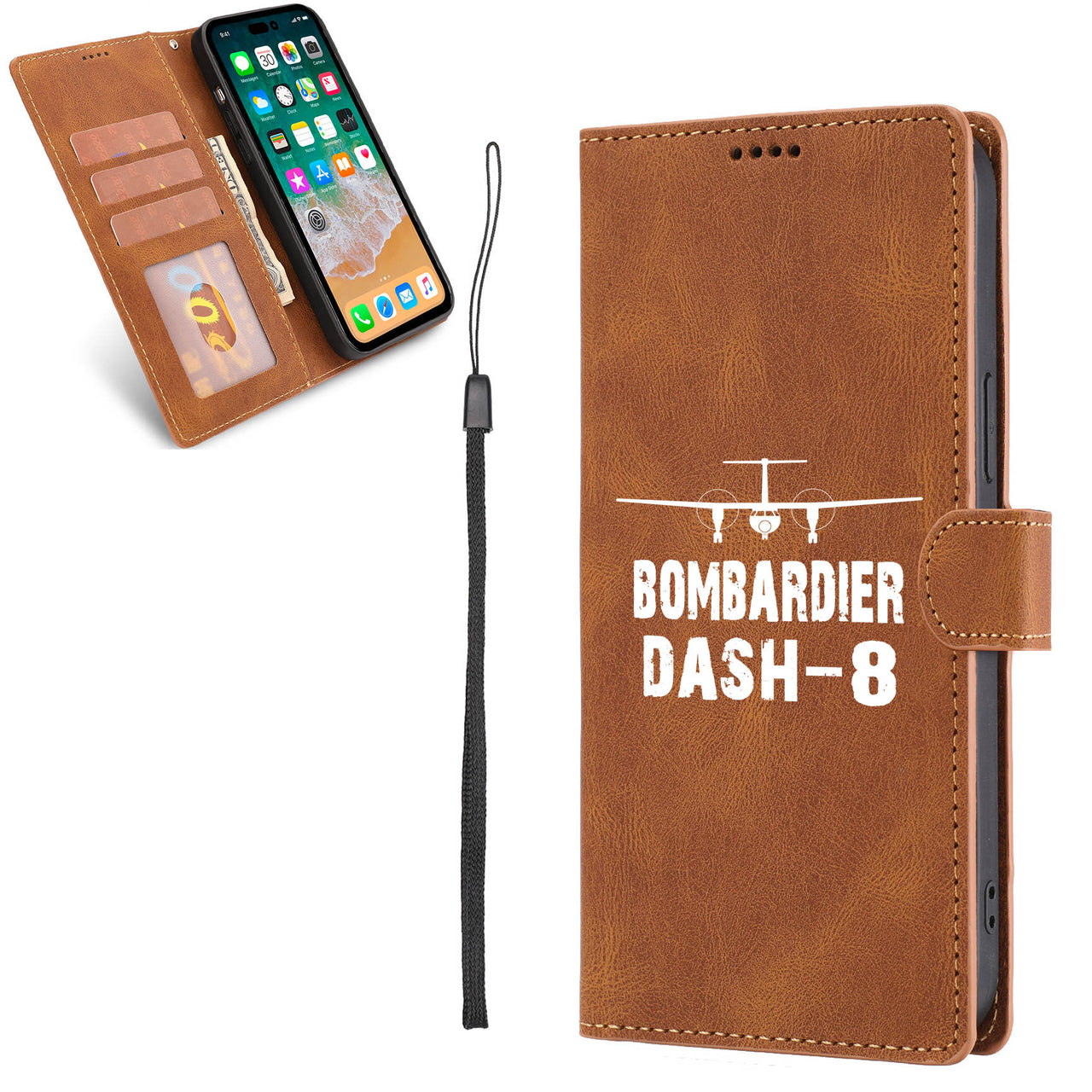 Bombardier Dash-8 & Plane Leather Samsung A Cases