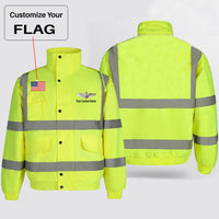 Thumbnail for Custom Flag & Name with (US Air Force & Star) Designed Reflective Winter Jackets