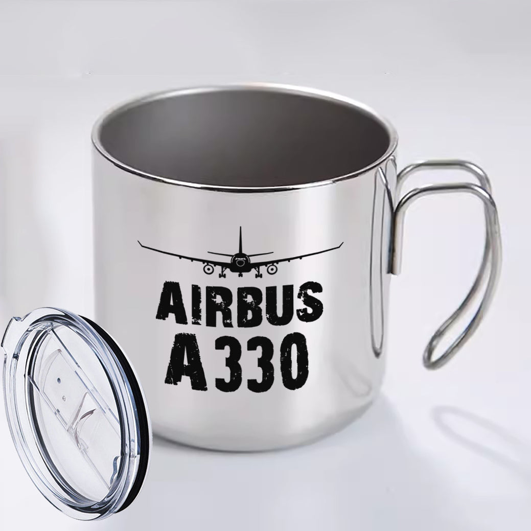 Airbus A330 & Plane Designed Stainless Steel Portable Mugs