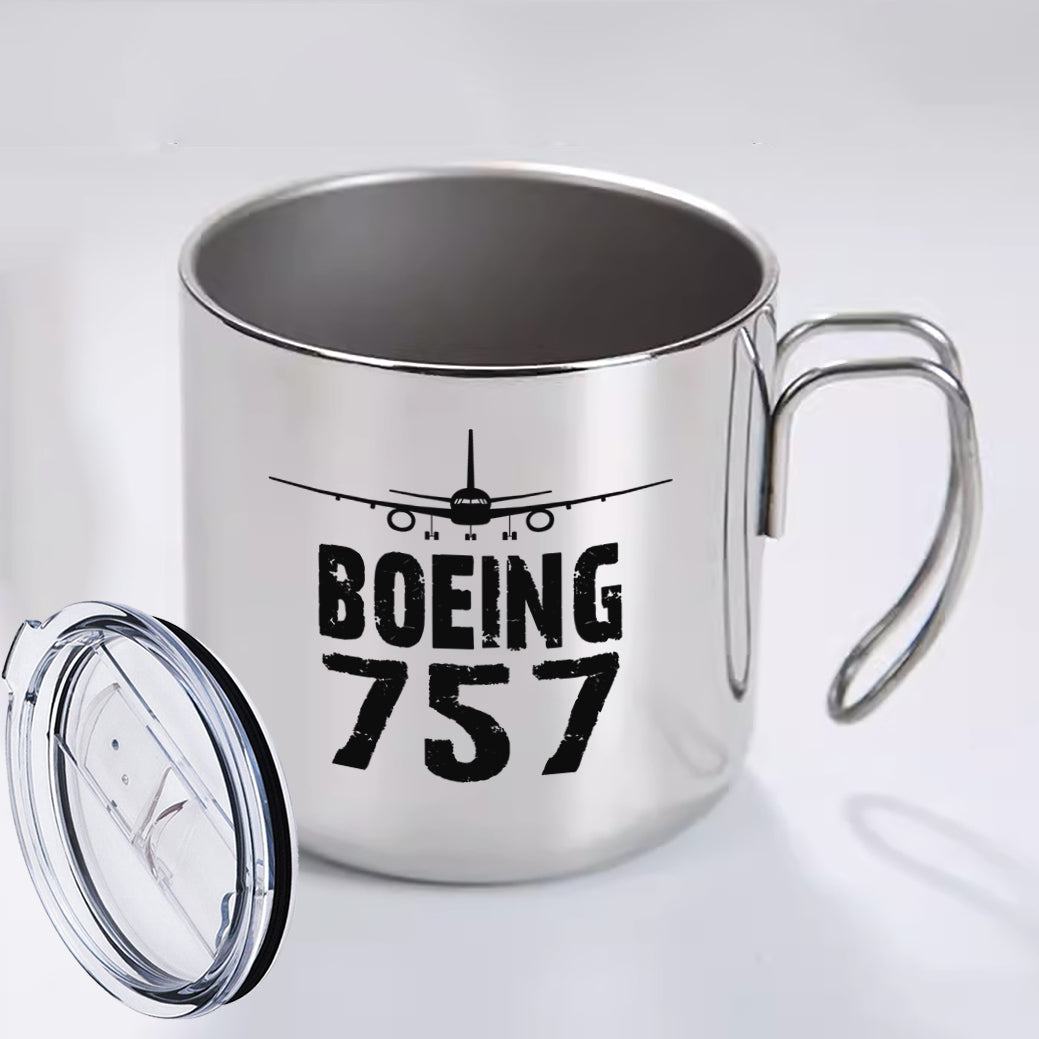 Boeing 757 & Plane Designed Stainless Steel Portable Mugs