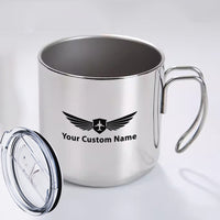 Thumbnail for Custom Name (Badge 2) Designed Stainless Steel Portable Mugs