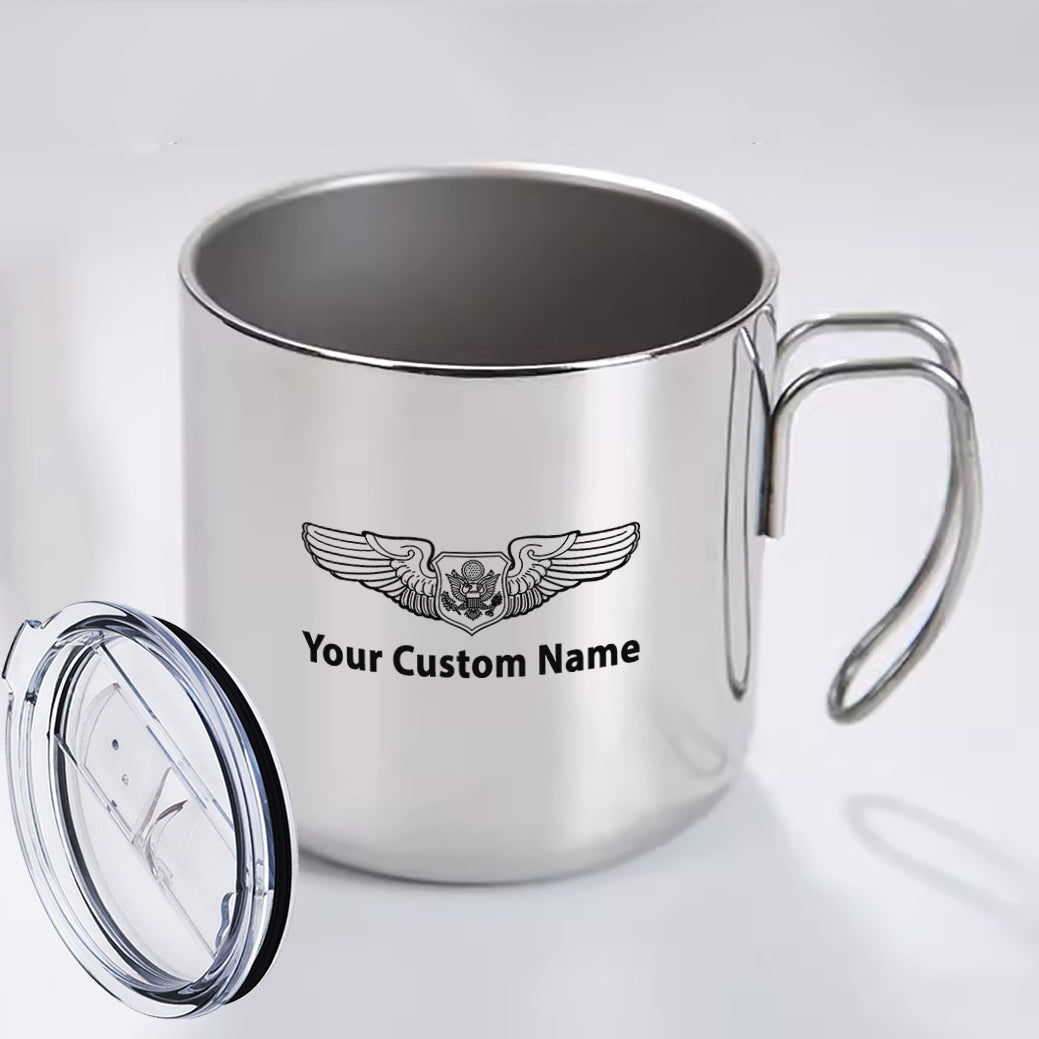 Custom Name (Special US Air Force) Designed Stainless Steel Portable Mugs