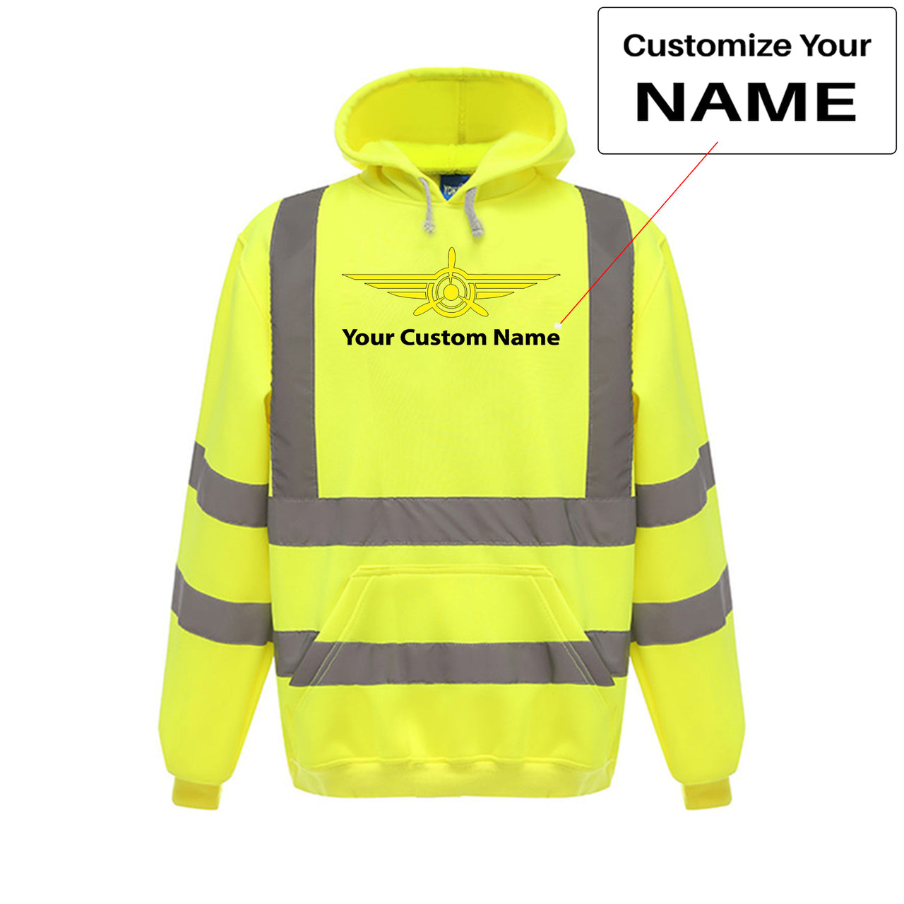 Custom Name (Badge 3) Designed Reflective Hoodies