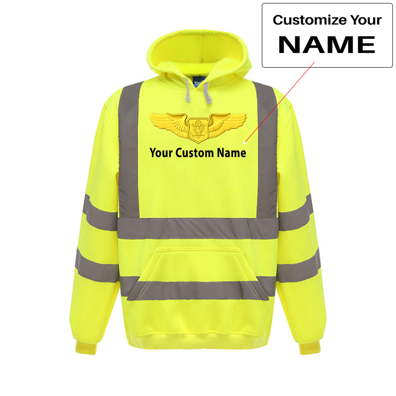 Custom Name (Special US Air Force) Designed Reflective Hoodies