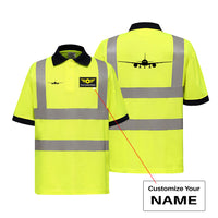 Thumbnail for Boeing 777 Silhouette Designed Reflective Polo T-Shirts