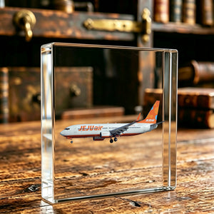Jeju Air Boeing 737-800 Airplane Crystal Ornament