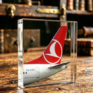 Turkish Airlines Tail Logo Crystal Ornament
