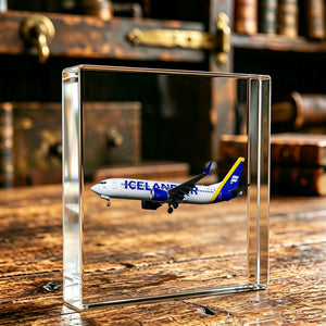 Icelandair Boeing 737 MAX 8 Airplane Crystal Ornament