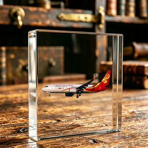 Hainan Airlines Boeing 737 Airplane Crystal Ornament