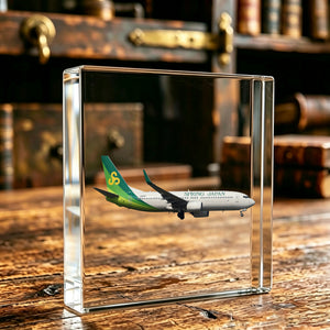Spring Boeing 737-800 Airplane Crystal Ornament