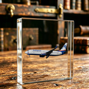 SunExpress Boeing 737-86Q Airplane Crystal Ornament