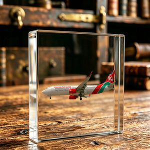 Kenya Airways Boeing 737-800 Airplane Crystal Ornament