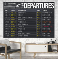 Thumbnail for Airport Terminal Sign Printed Canvas Posters (1 Piece)