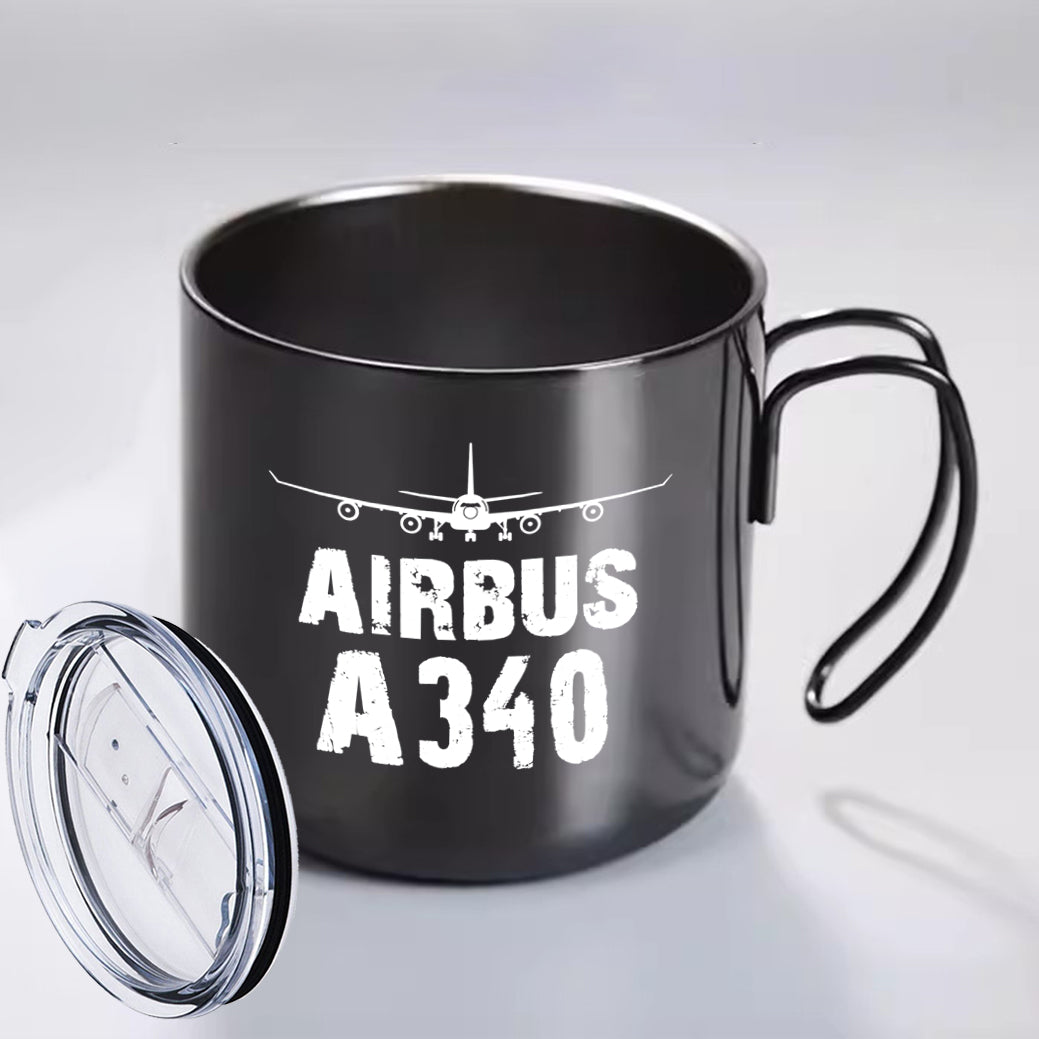Airbus A340 & Plane Designed Stainless Steel Portable Mugs