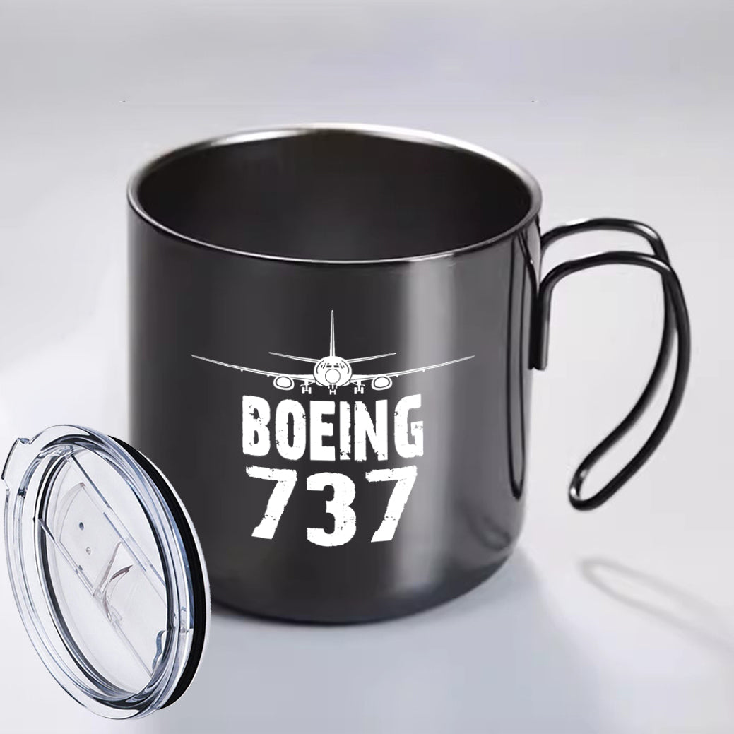 Boeing 737 & Plane Designed Stainless Steel Portable Mugs