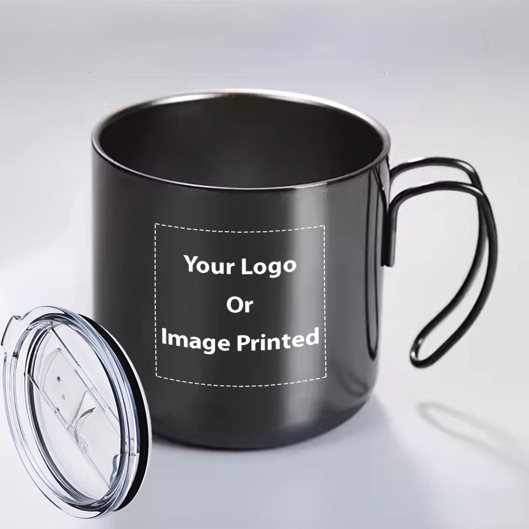 Custom Design Image Logo Designed Stainless Steel Portable Mugs