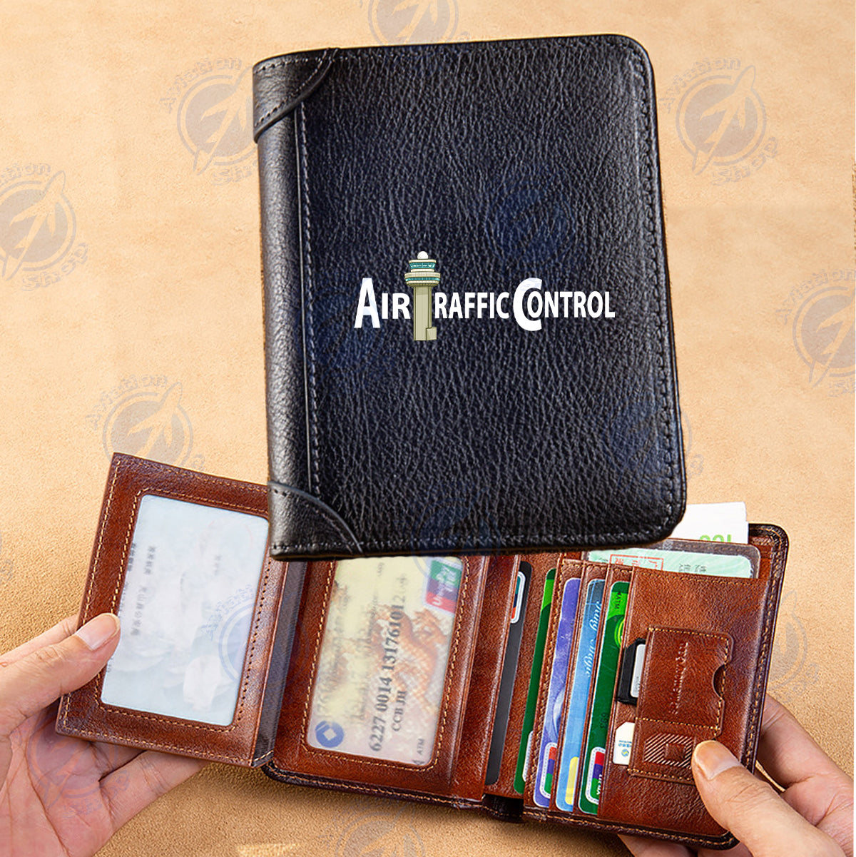Air Traffic Control Designed Leather Wallets