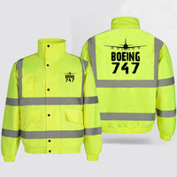 Thumbnail for Boeing 747 & Plane Designed Reflective Winter Jackets