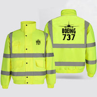 Thumbnail for Boeing 737 & Plane Designed Reflective Winter Jackets